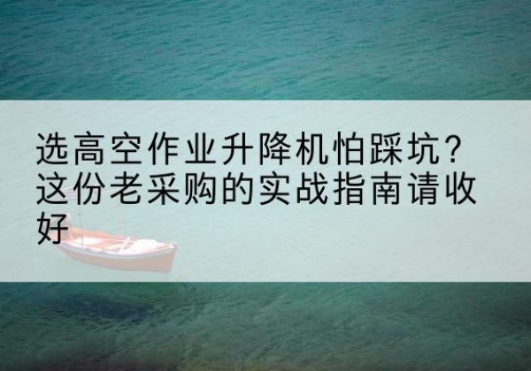 托里高空作业升降机厂家推荐-选高空作业升降机怕踩坑？这份老采购的实战指南请收好